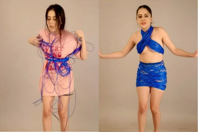 Urfi Javed Looks Electrifying After Wrapping Herself in Blue Wire, Disappointed Fans Unfollow Her- Video