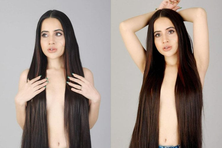 Urfi Javed Goes Topless Again! This Time She Covers Her Breasts With Hair Extensions While Sporting A ‘Nath’, Gets Brutally Trolled