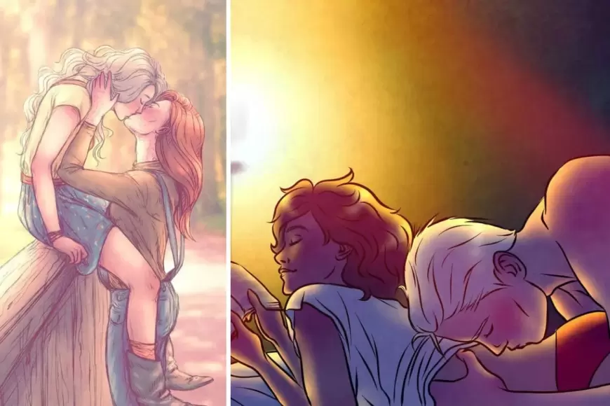 30+ Romantic and Sensual Illustrations Depicting the Feeling of Love